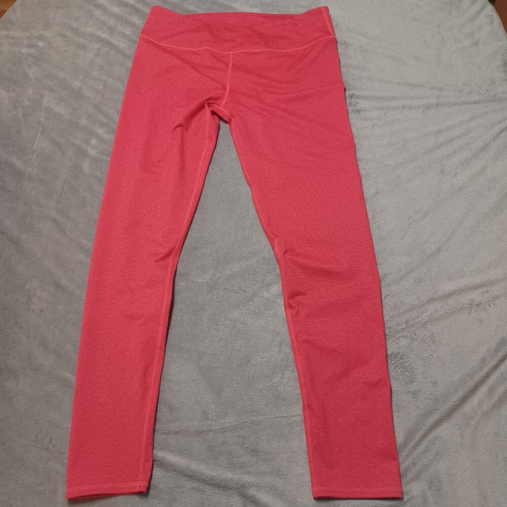 Fabletics Leggings Womens Medium Size Pink Full Length Comfort Stretch Pull On